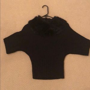 Bebe Fur Collar Sweater